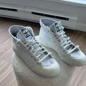 Adidas white high tops Size 11 US